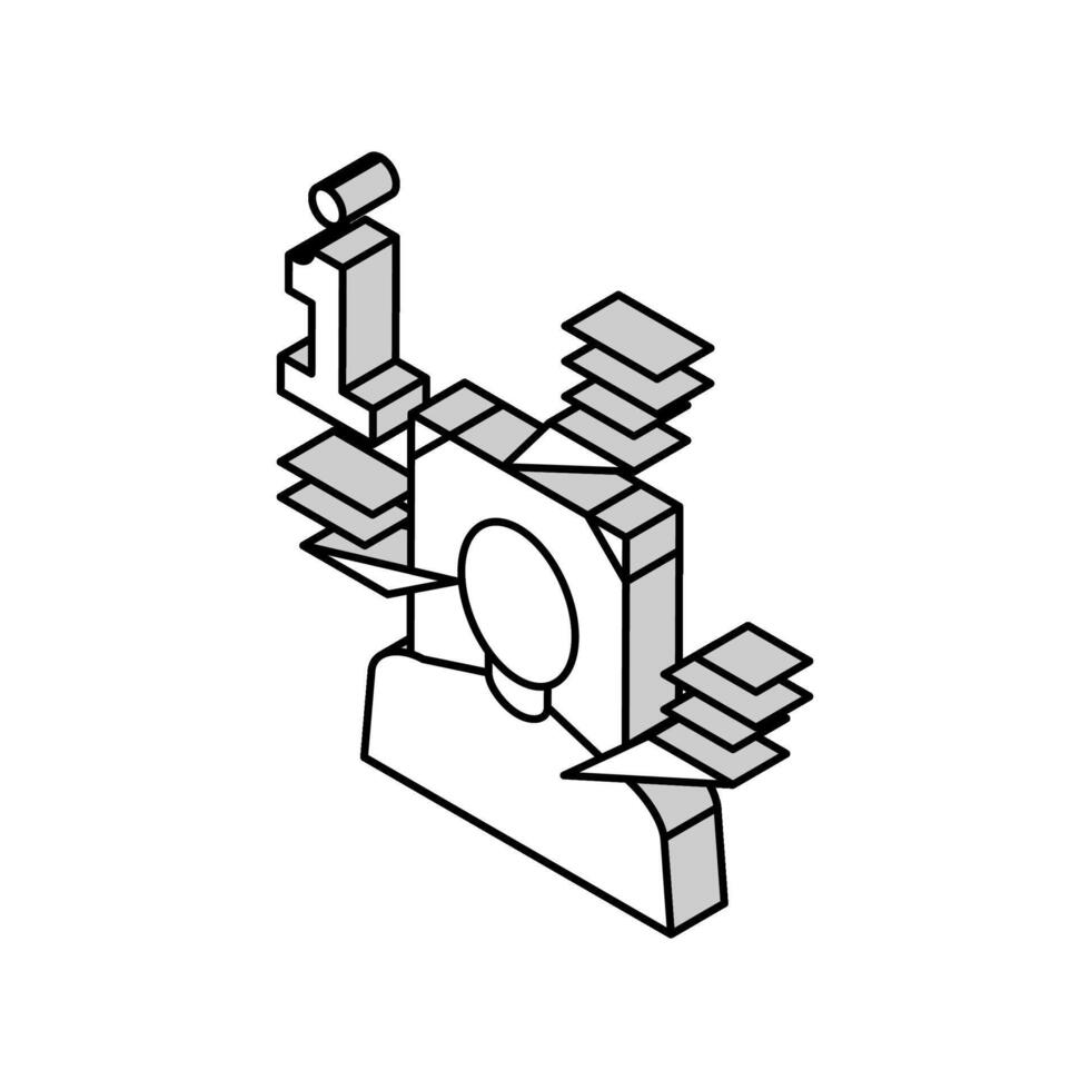 person information and identification isometric icon vector illustration