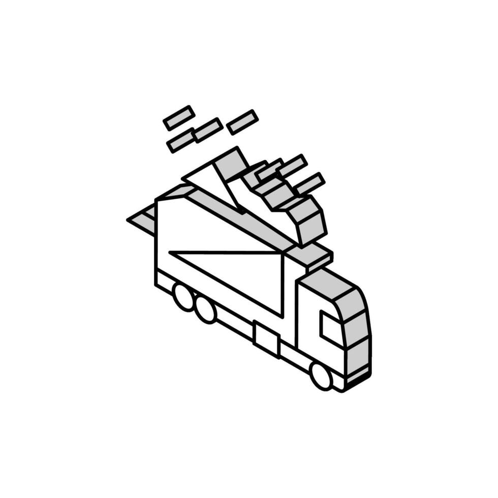 camión entrega isométrica icono vector ilustración