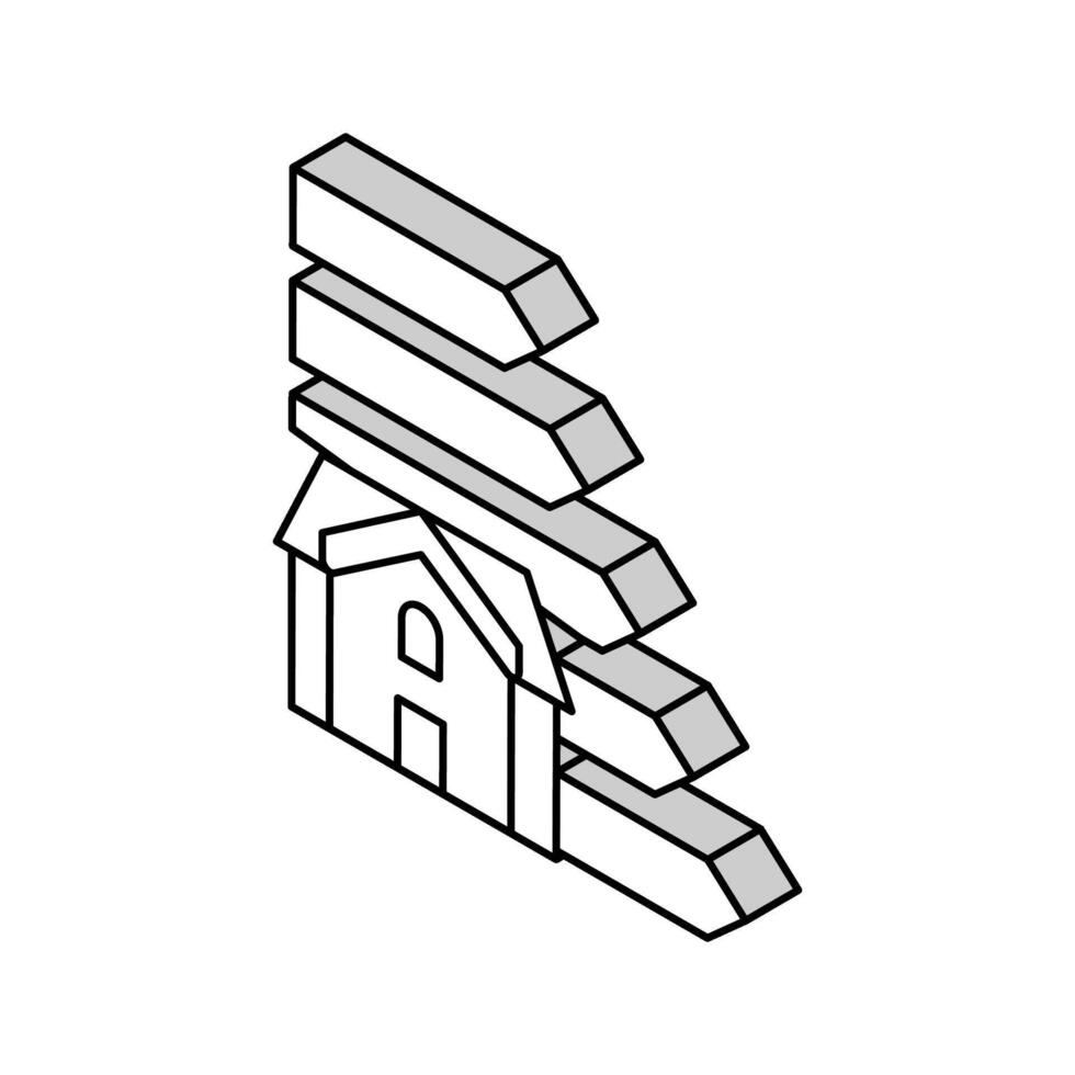 house growth energy saving isometric icon vector illustration