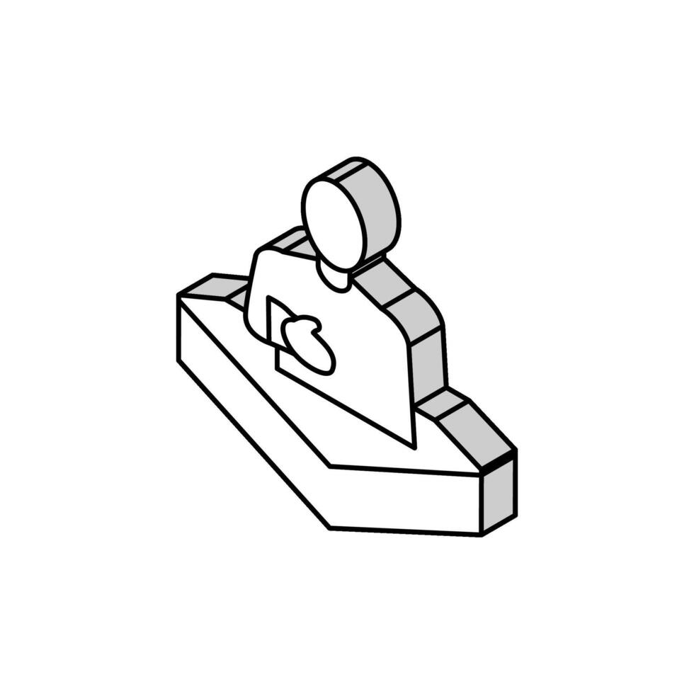 owner land isometric icon vector illustration