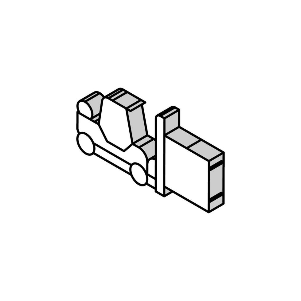 loader port isometric icon vector illustration