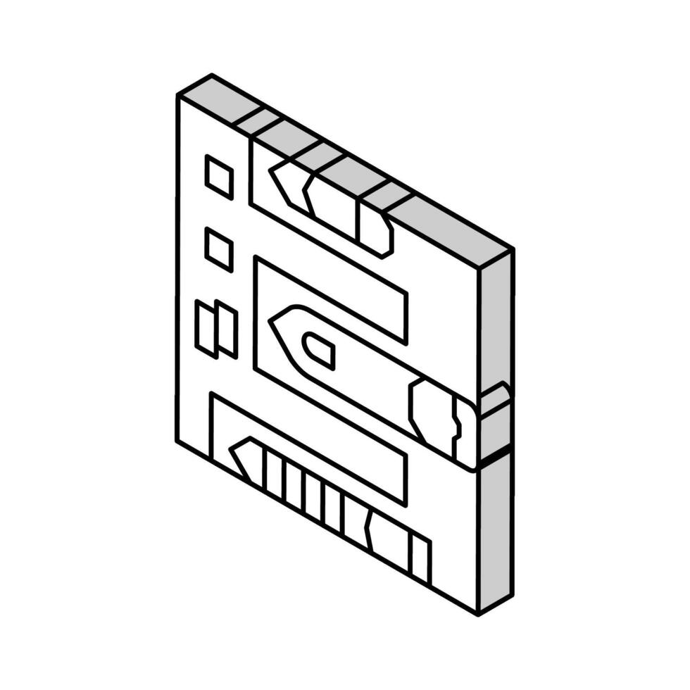 pier of port isometric icon vector illustration