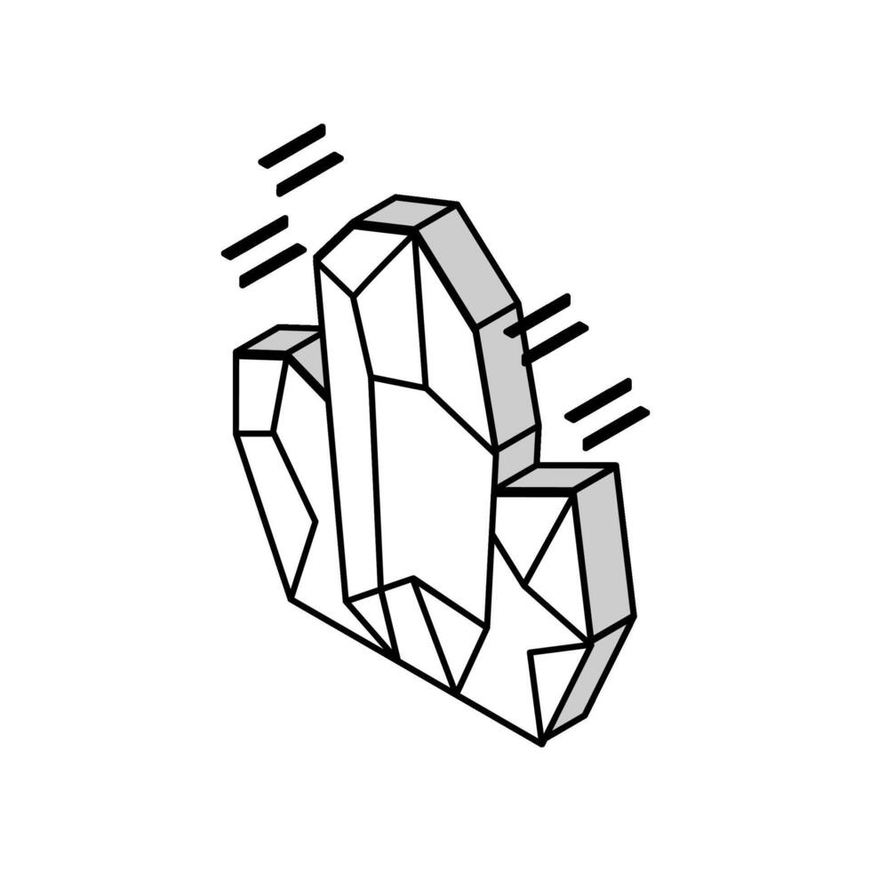 crystals astrological isometric icon vector illustration