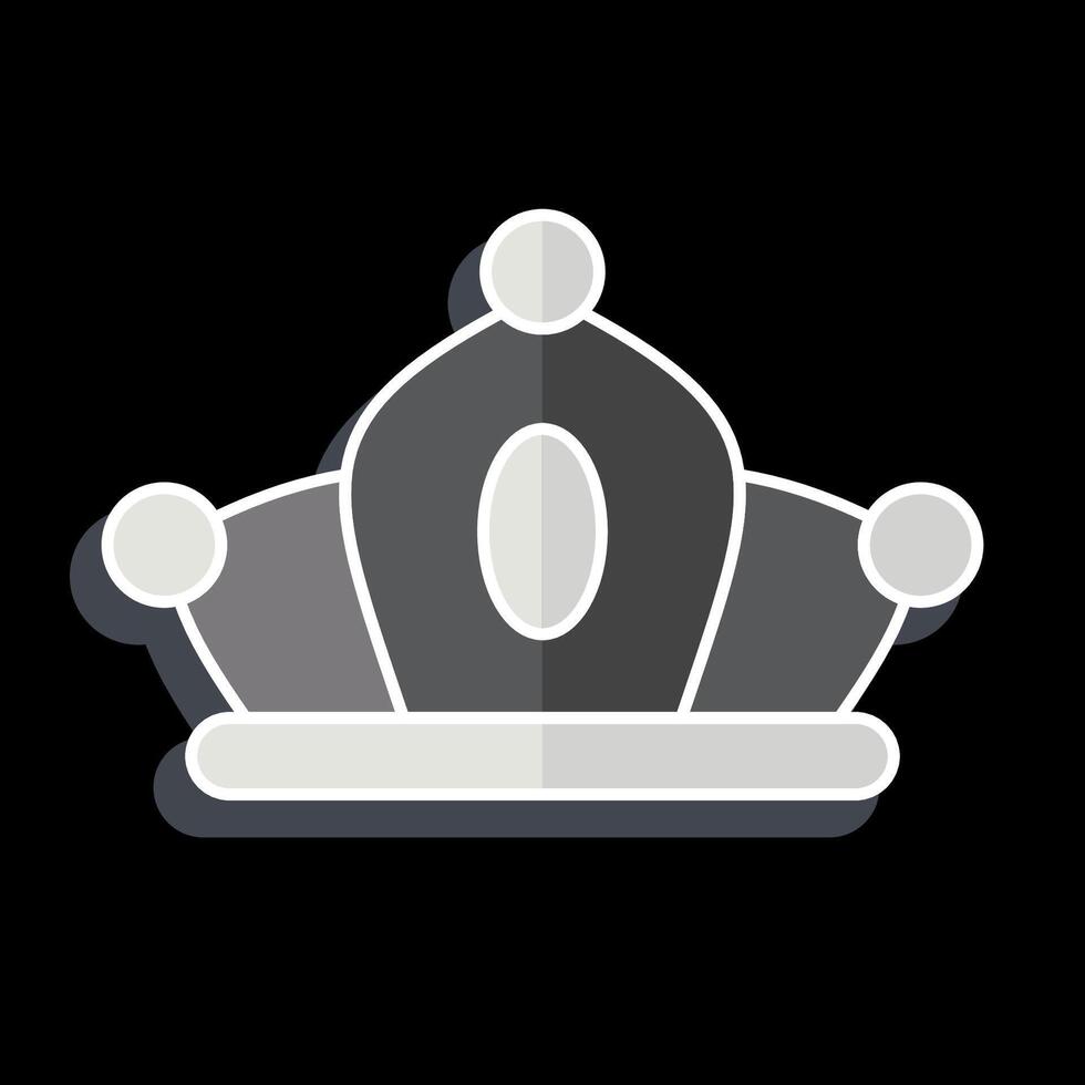 Icon Crown. related to Jewelry symbol. glossy style. simple design editable. simple illustration vector