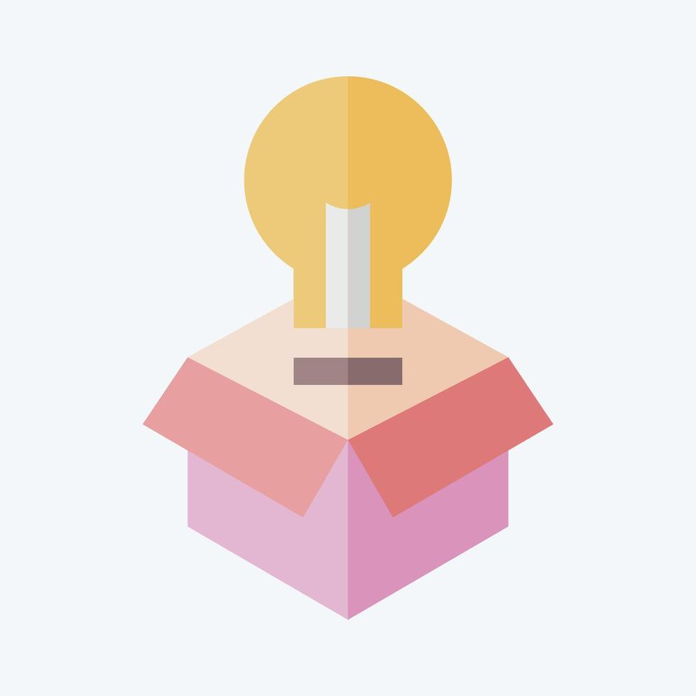 Icon Packaging Design. related to Creative Concept symbol. flat style. simple design editable. simple illustration vector