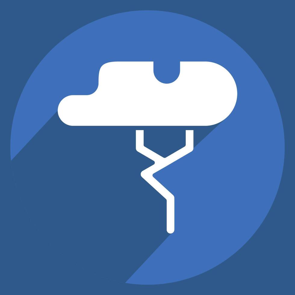 Icon Tree. related to Kenya symbol. long shadow style. simple design editable. simple illustration vector