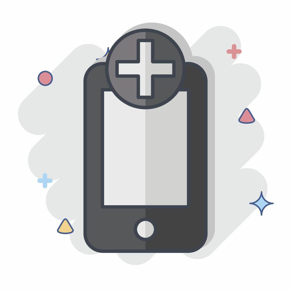 Icon Medical App. related to Medical symbol. comic style. simple design editable. simple illustration vector