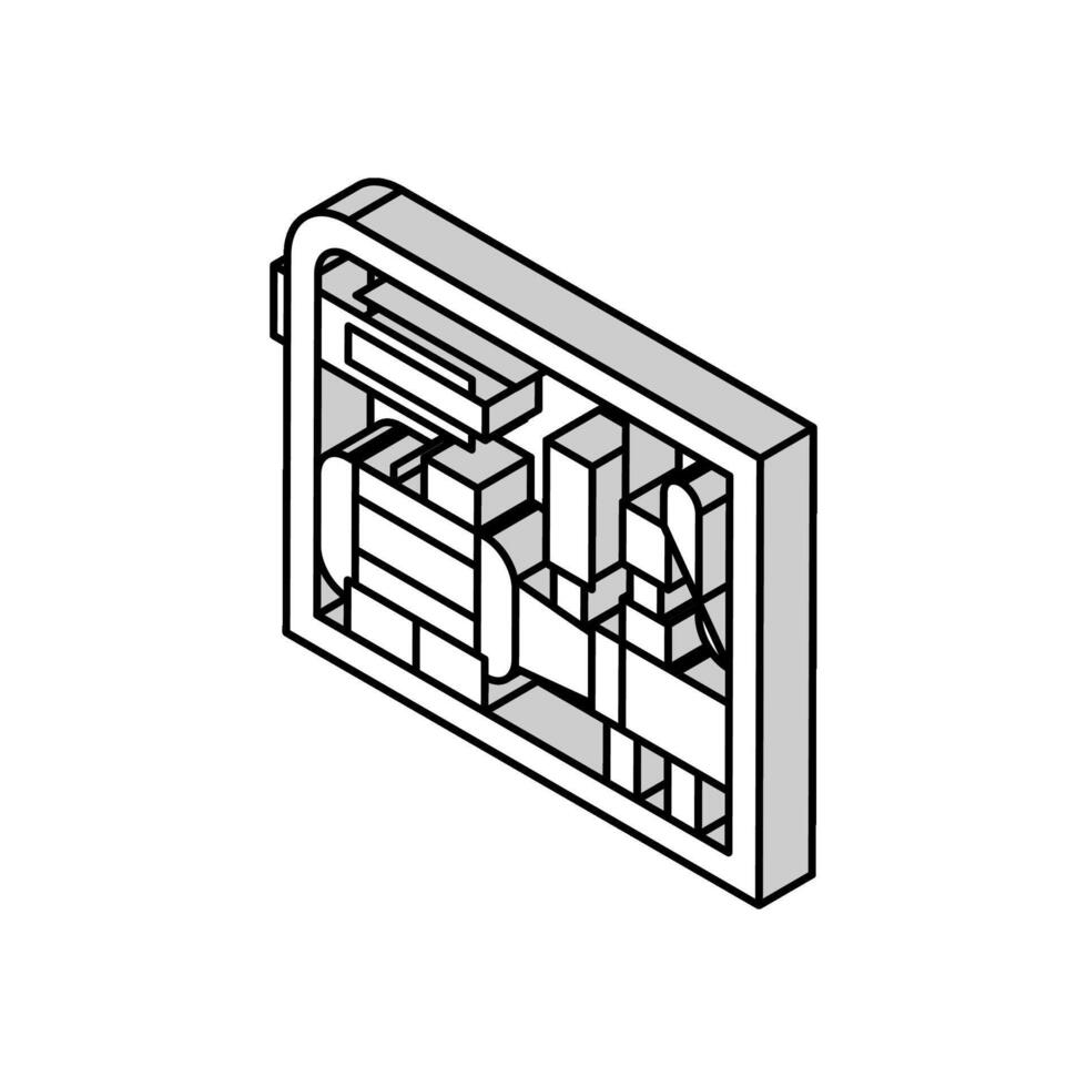 tornillo aire compresor isométrica icono vector ilustración