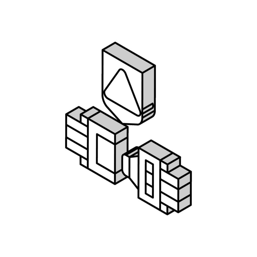 wire cable protect isometric icon vector illustration