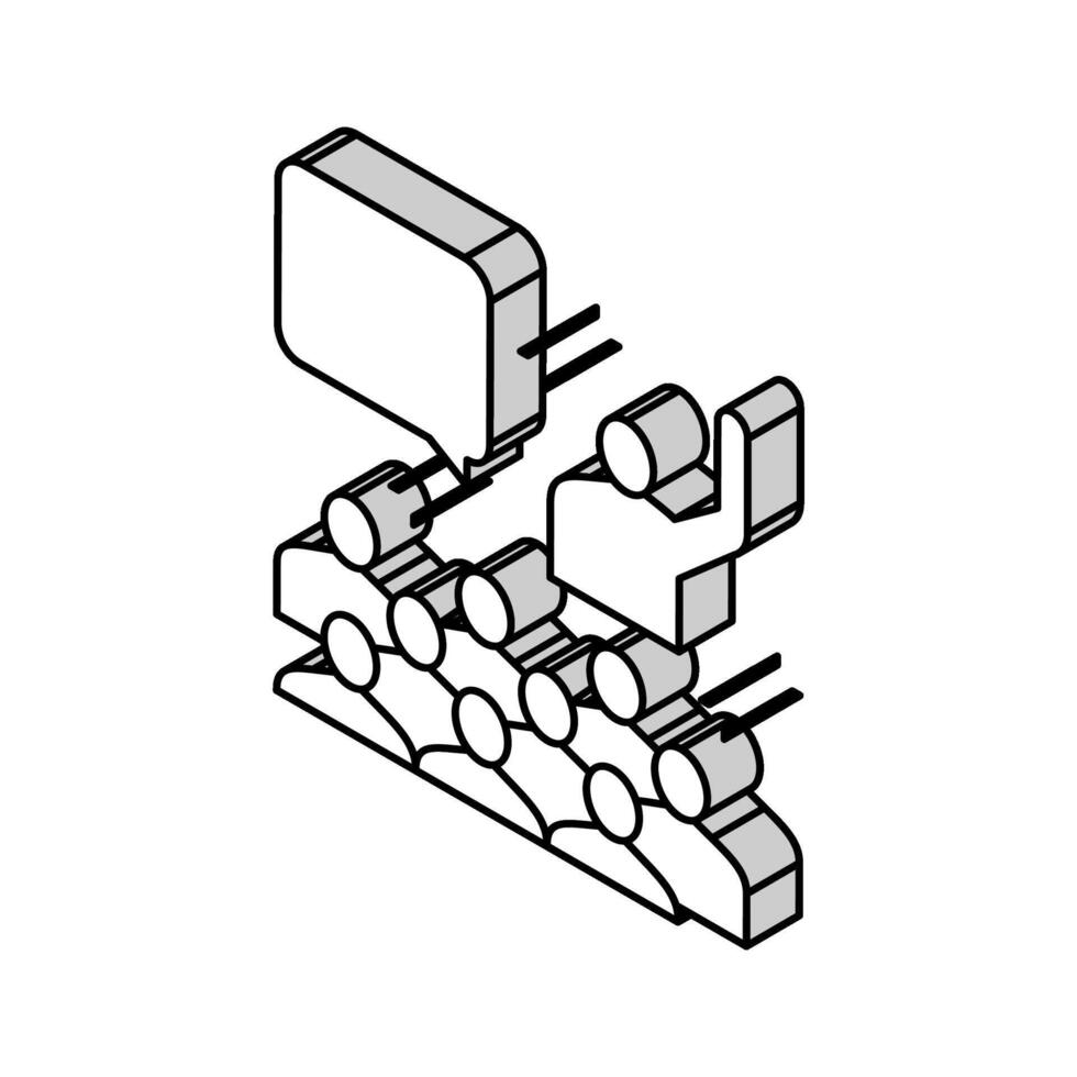 member forum answering on question isometric icon vector illustration