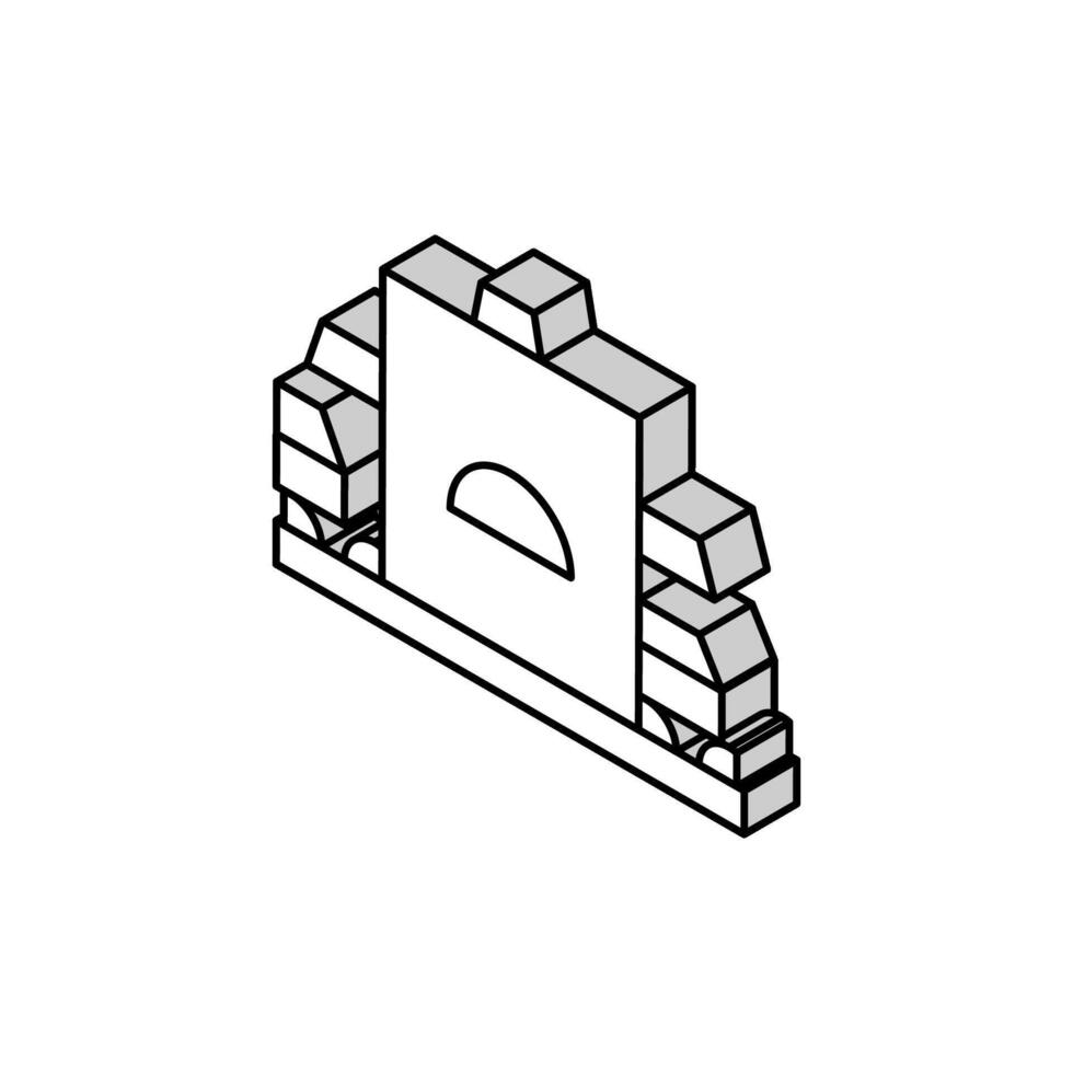 fabricación transportador aluminio isométrica icono vector ilustración