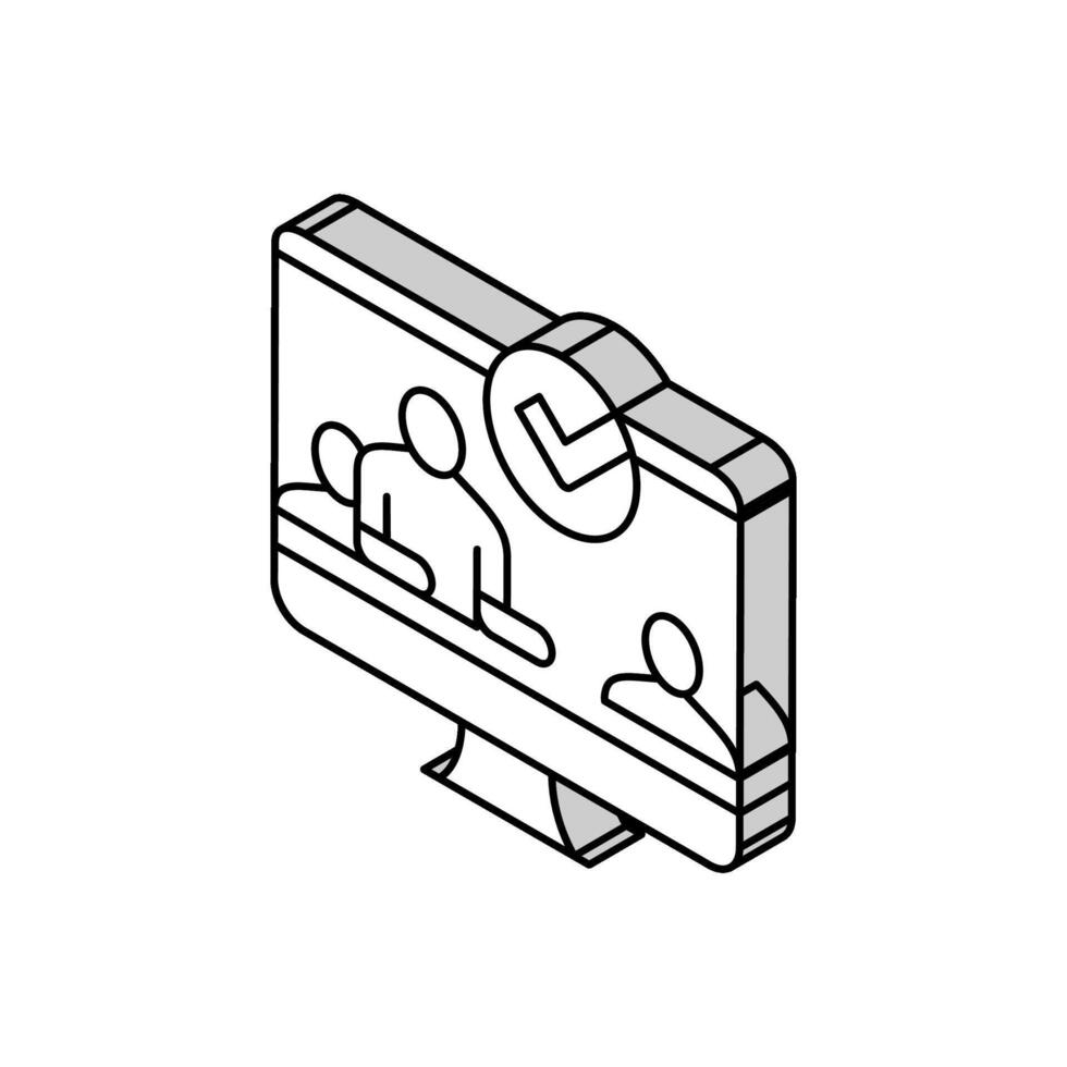 customer of crowdsoursing service isometric icon vector illustration