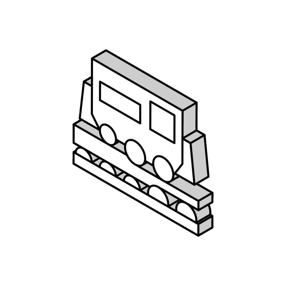 transportation aluminium production isometric icon vector illustration