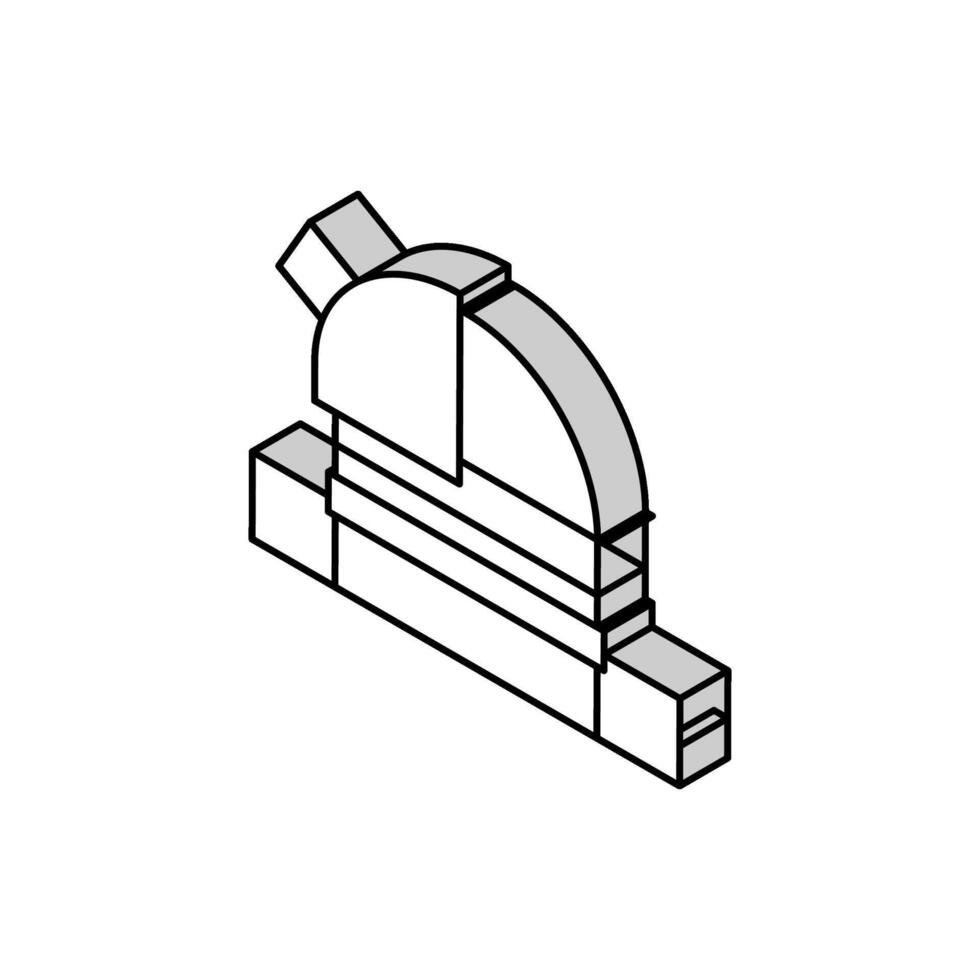 observatorio planetario isométrica icono vector ilustración