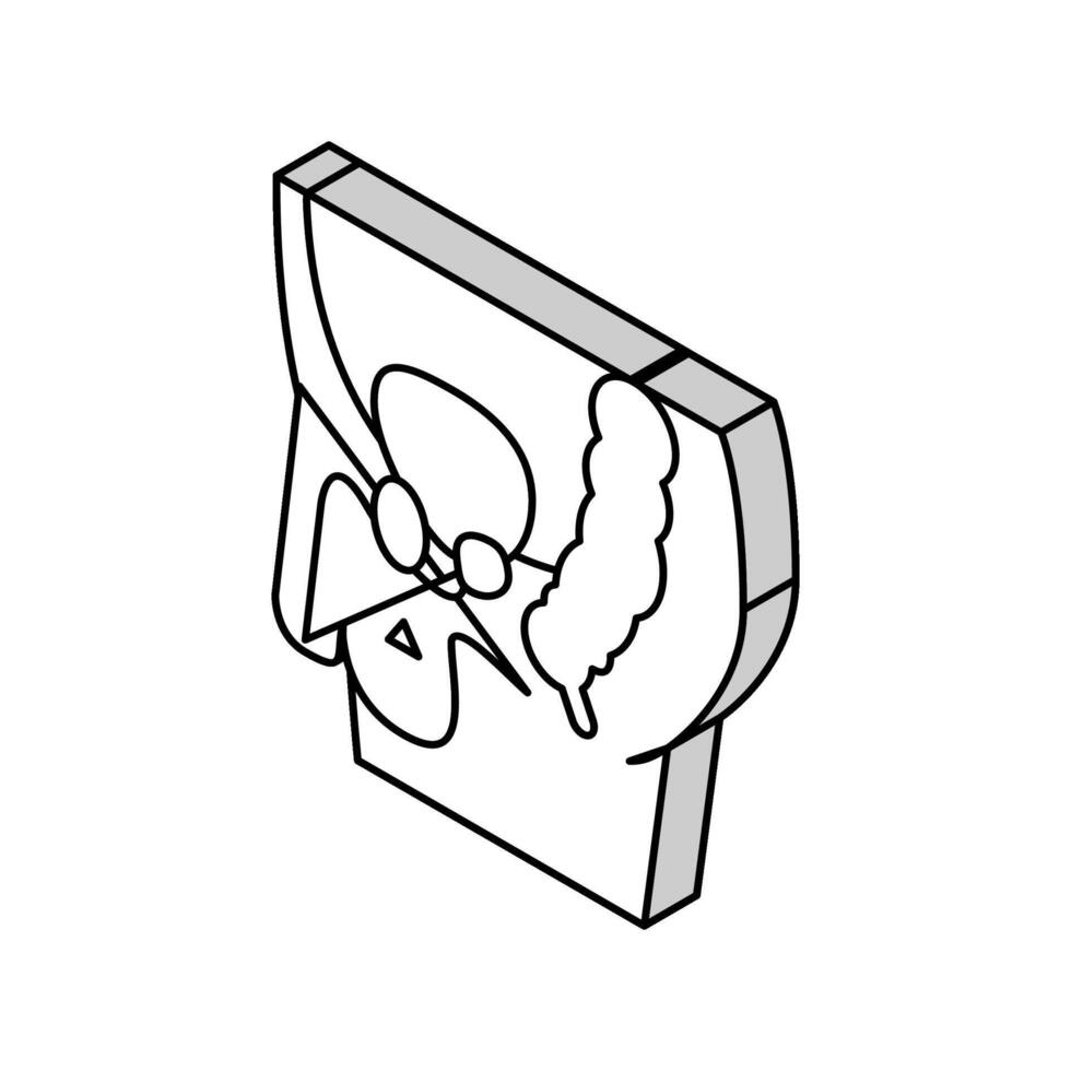 cryptorchidism disease isometric icon vector illustration