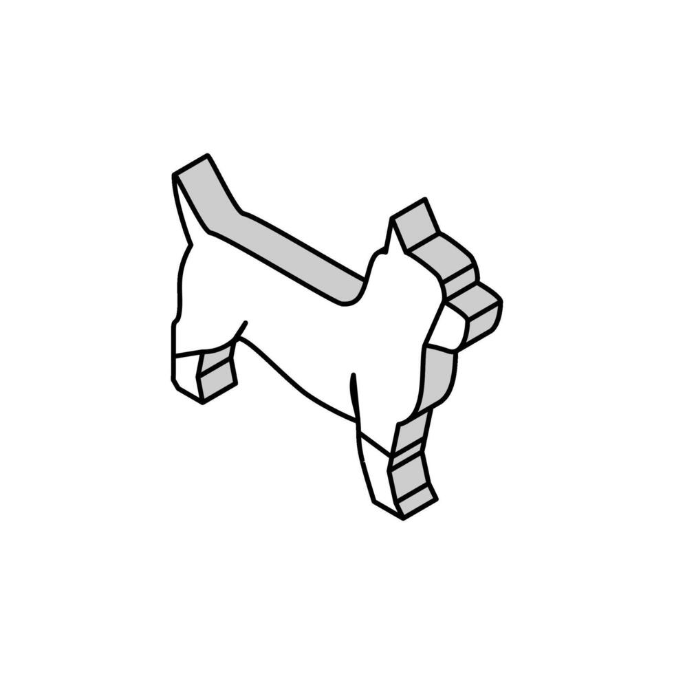 Yorkshire terrier perro isométrica icono vector ilustración