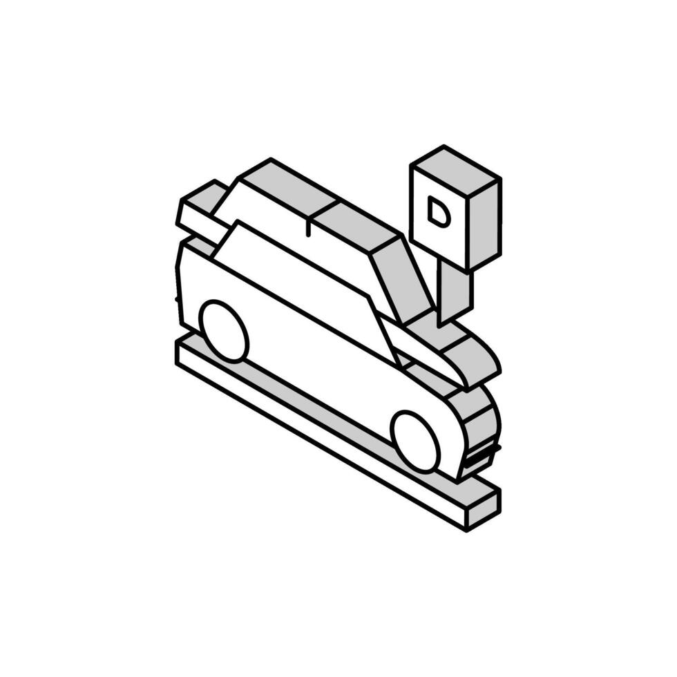 street parking isometric icon vector illustration