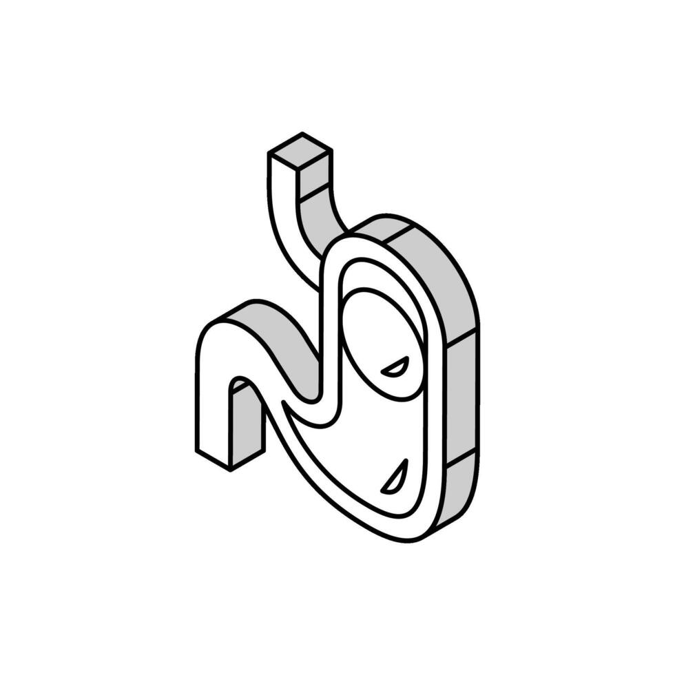 bloating bariatric isometric icon vector illustration
