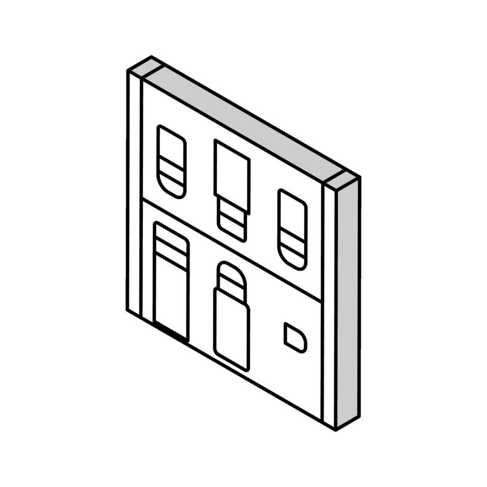 free place on parking isometric icon vector illustration