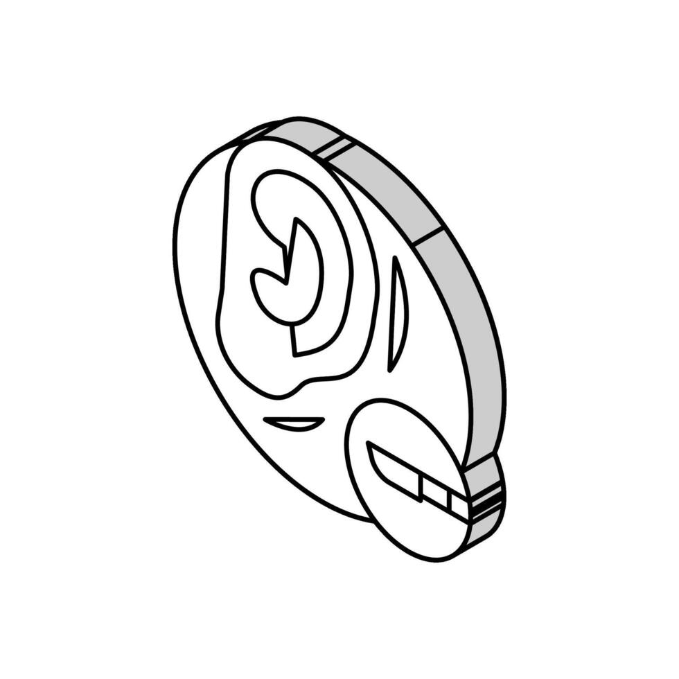 ear surgery isometric icon vector illustration