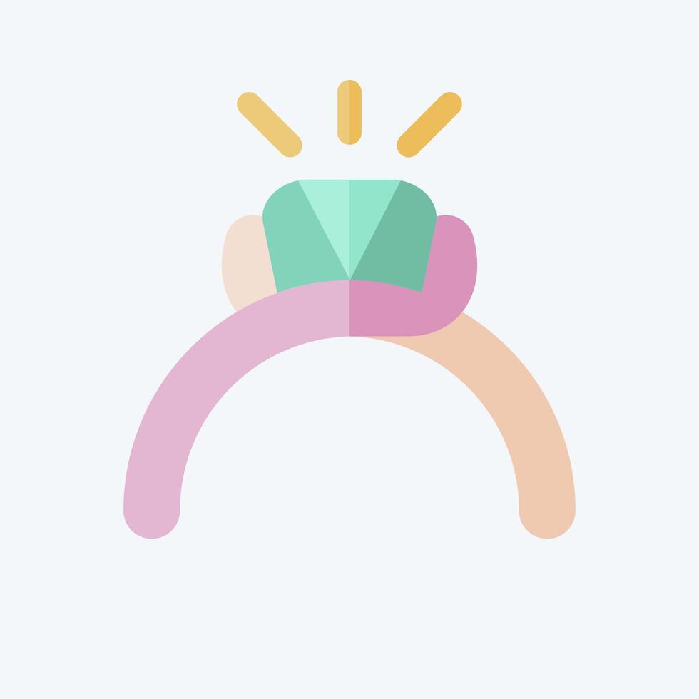 Icon Ring. related to Jewelry symbol. flat style. simple design editable. simple illustration vector