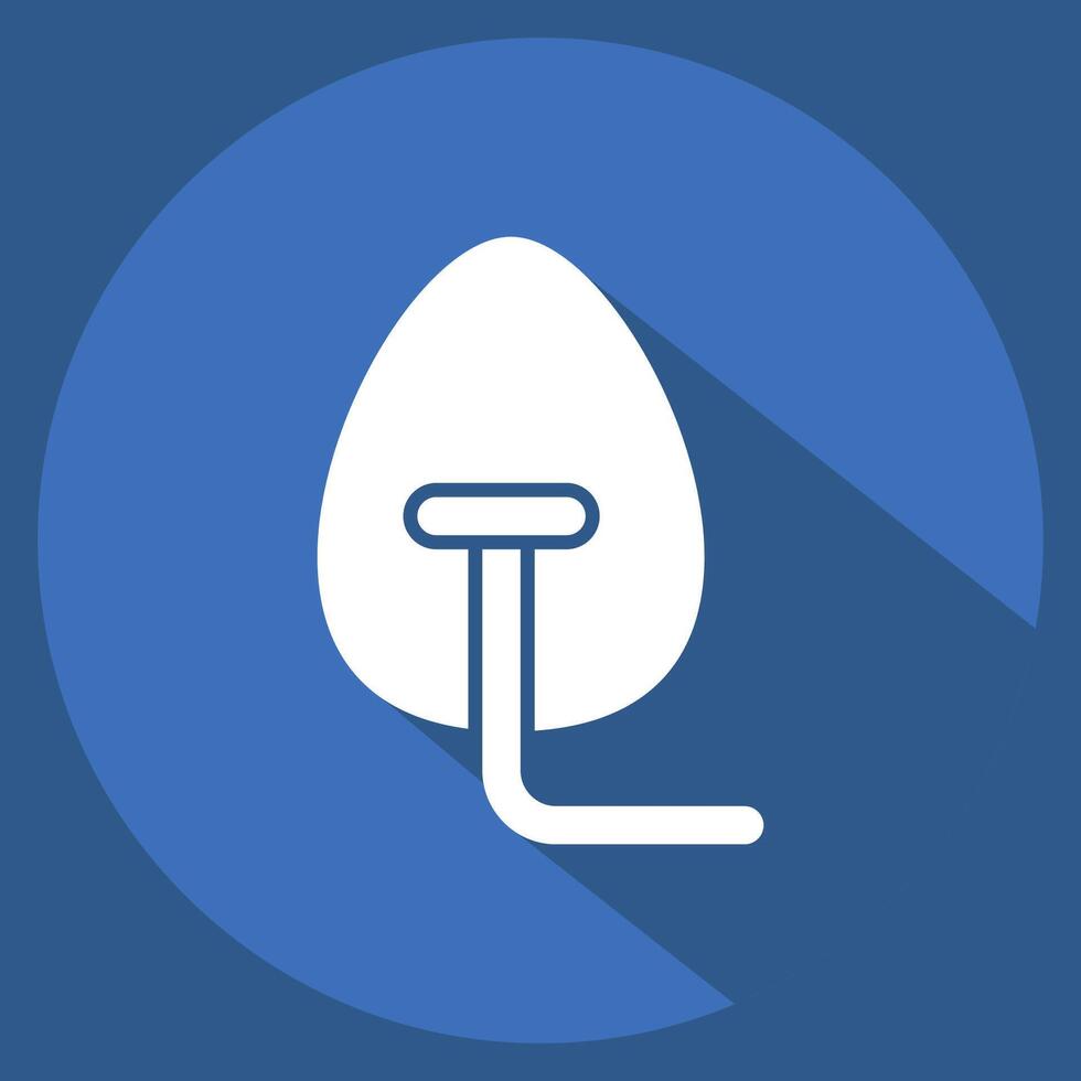 Icon Oxygen Mask. related to Medical symbol. long shadow style. simple design editable. simple illustration vector