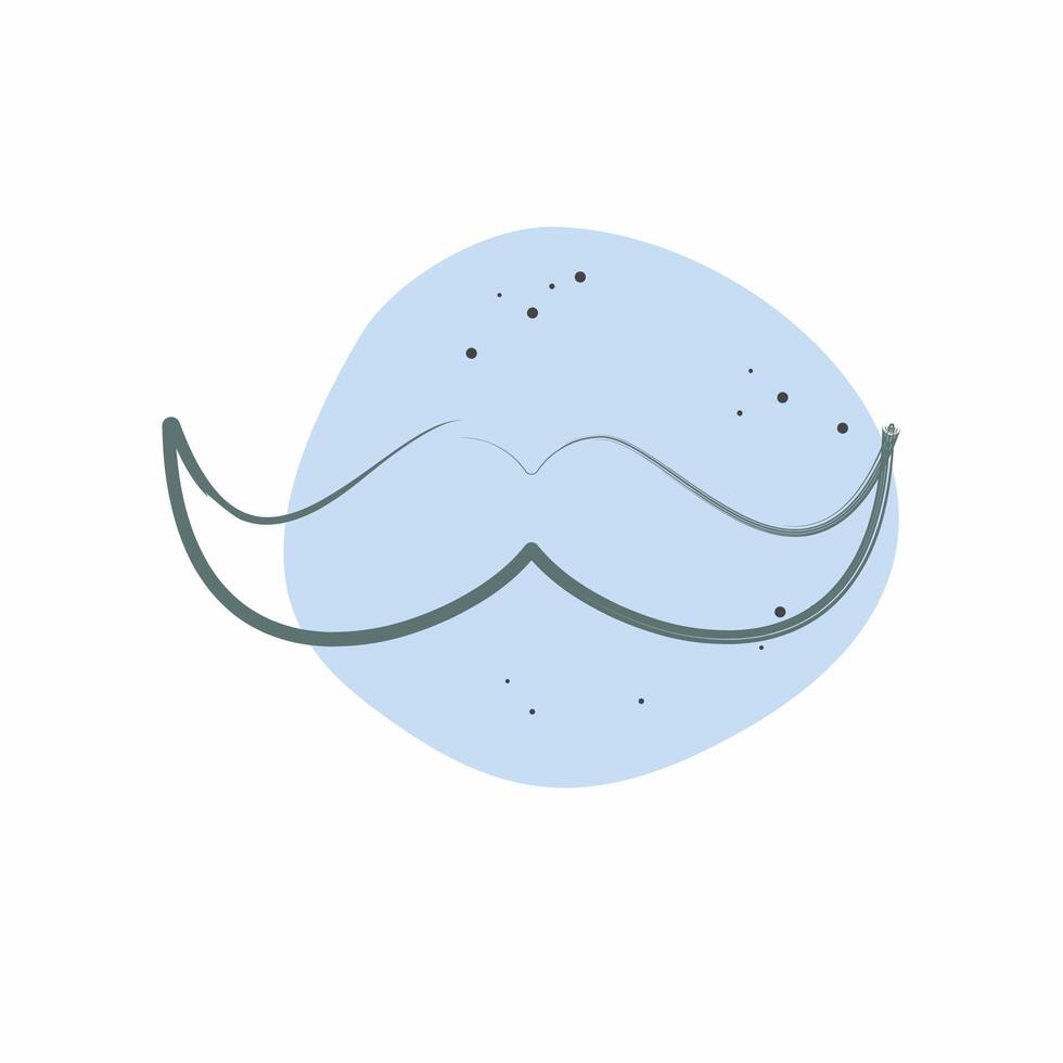 Icon Mustache. related to Fashion symbol. Color Spot Style. simple design editable. simple illustration vector