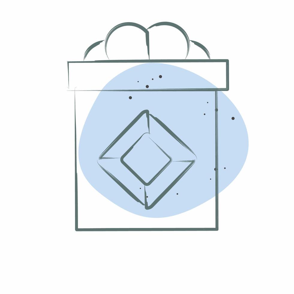 Icon Gift. related to Jewelry symbol. Color Spot Style. simple design editable. simple illustration vector