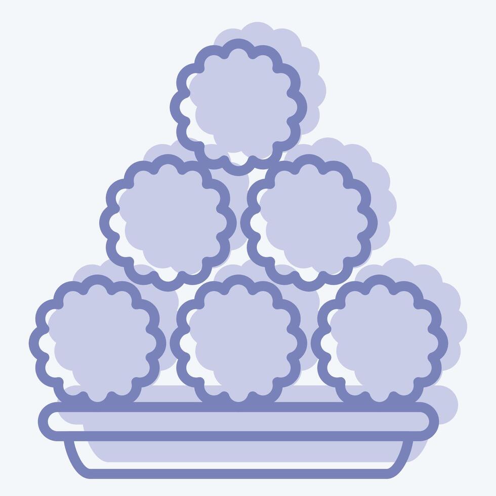 Icon Meatball. related to Fast Food symbol. two tone style. simple design editable. simple illustration vector