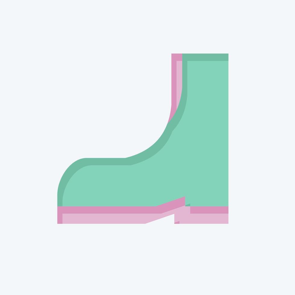 Icon High Boot. related to Fashion symbol. flat style. simple design editable. simple illustration vector