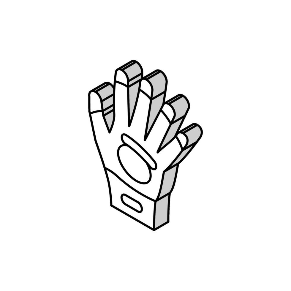 guante para jardinería isométrica icono vector ilustración