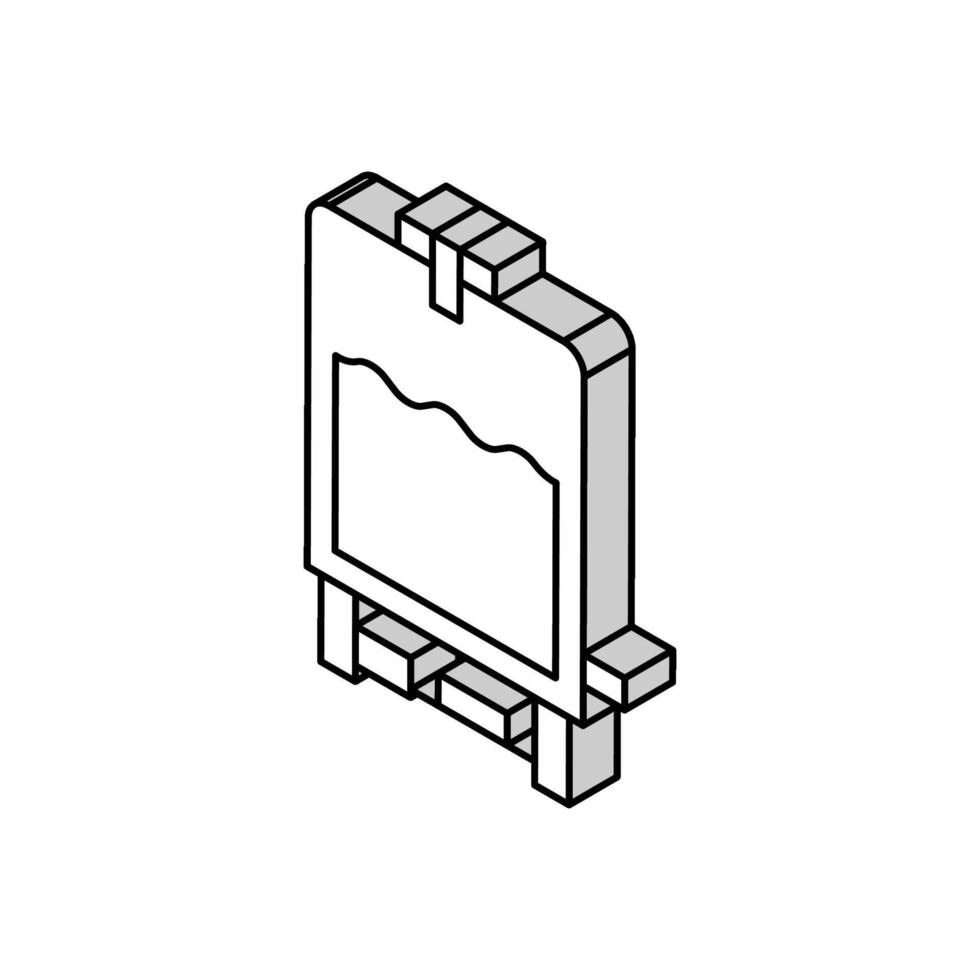 tecnología queso producción isométrica icono vector ilustración