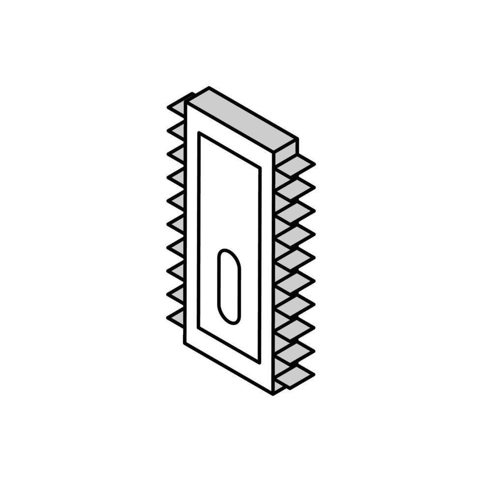 pastilla semiconductor fabricación isométrica icono vector ilustración