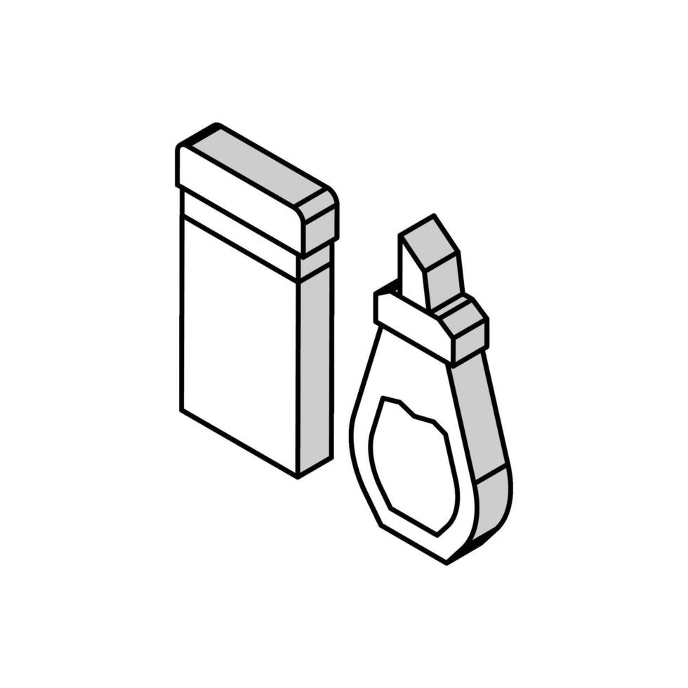 cinnamon and sugar bottle isometric icon vector illustration