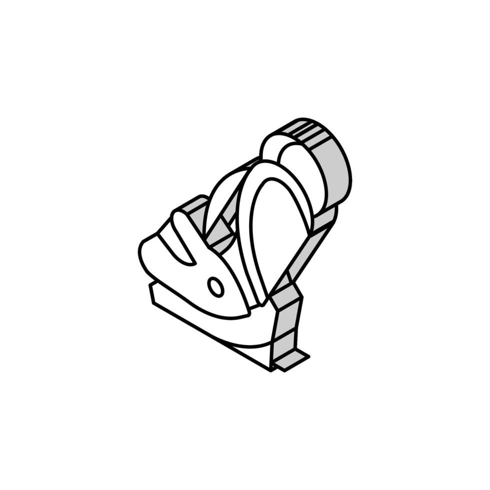 car seat baby isometric icon vector illustration