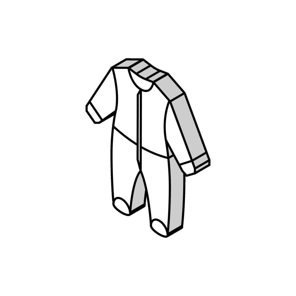 cuerpo ropa bebé isométrica icono vector ilustración