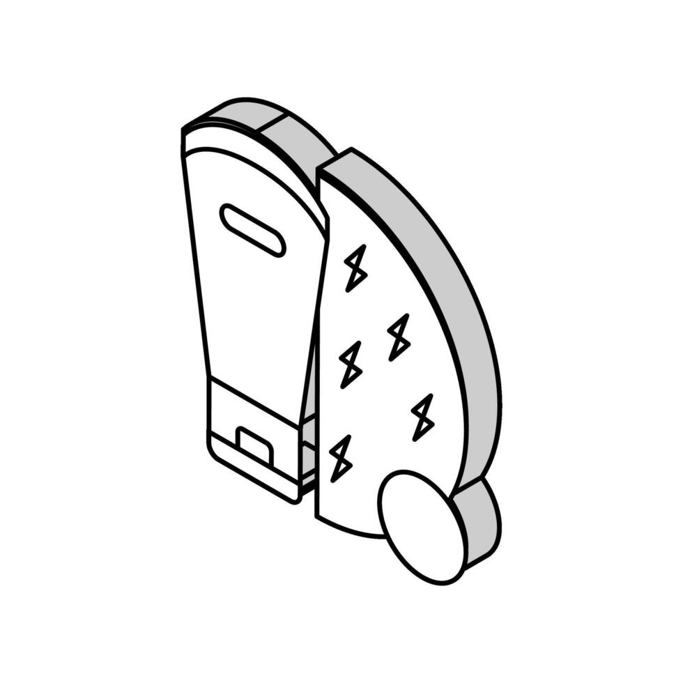 cream controling itching eczema isometric icon vector illustration