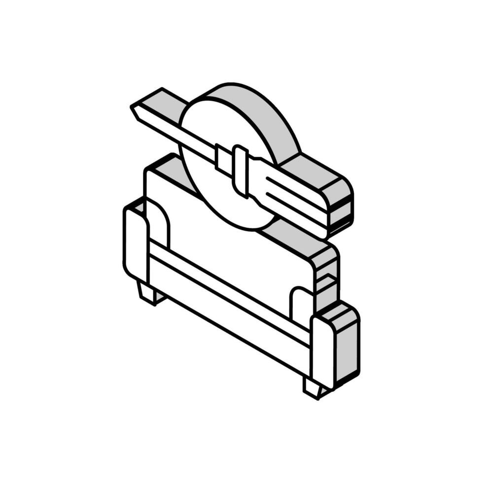 furniture repair isometric icon vector illustration
