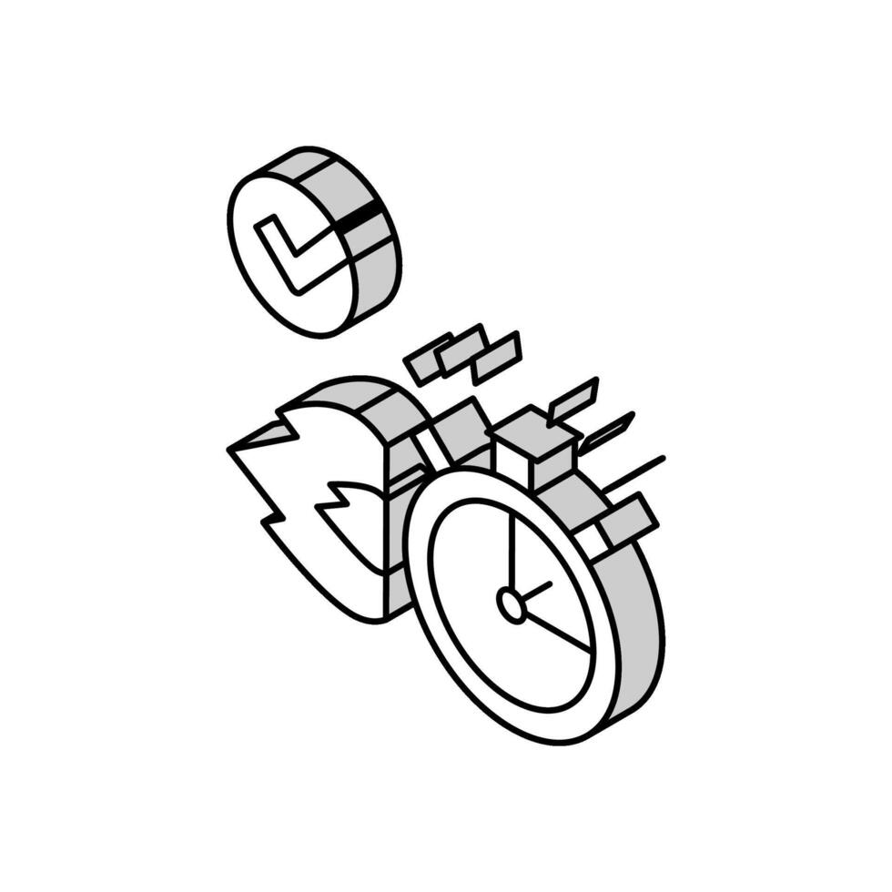 fast delivery service isometric icon vector illustration