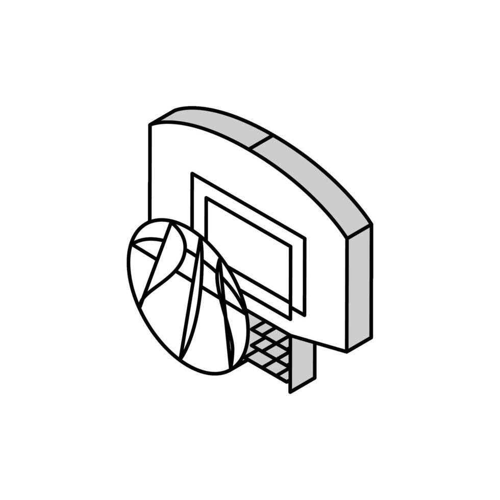 basketball team game isometric icon vector illustration