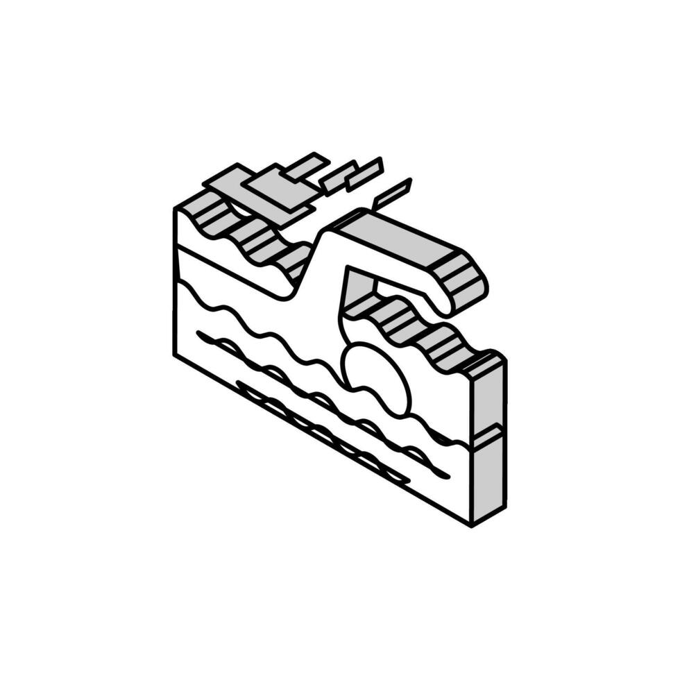 swimming sport isometric icon vector illustration