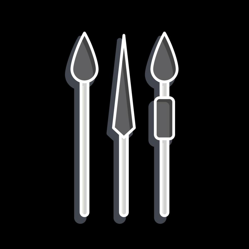 Icon Lance. related to Kenya symbol. glossy style. simple design editable. simple illustration vector