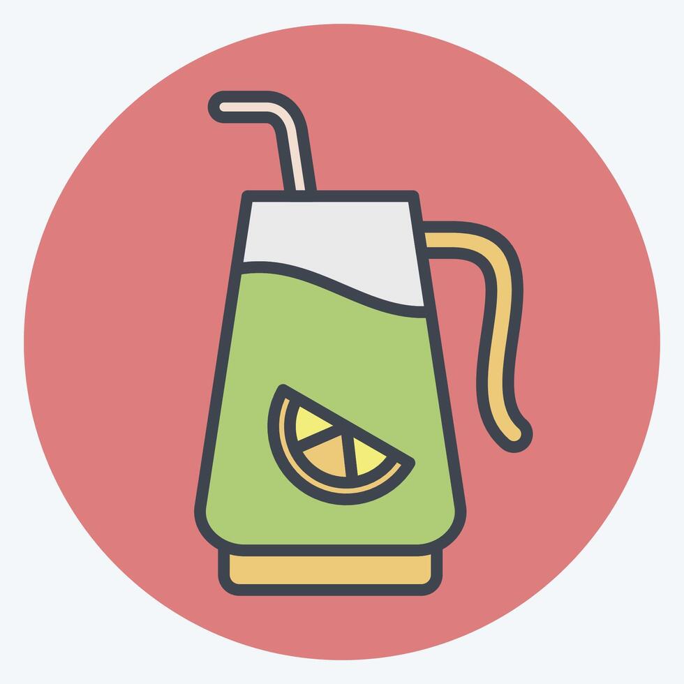 Icon Infused Water. related to Cocktails,Drink symbol. color mate style. simple design editable. simple illustration vector