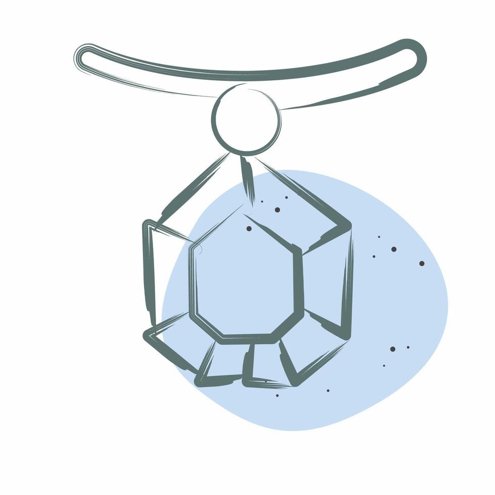 Icon Necklace. related to Jewelry symbol. Color Spot Style. simple design editable. simple illustration vector