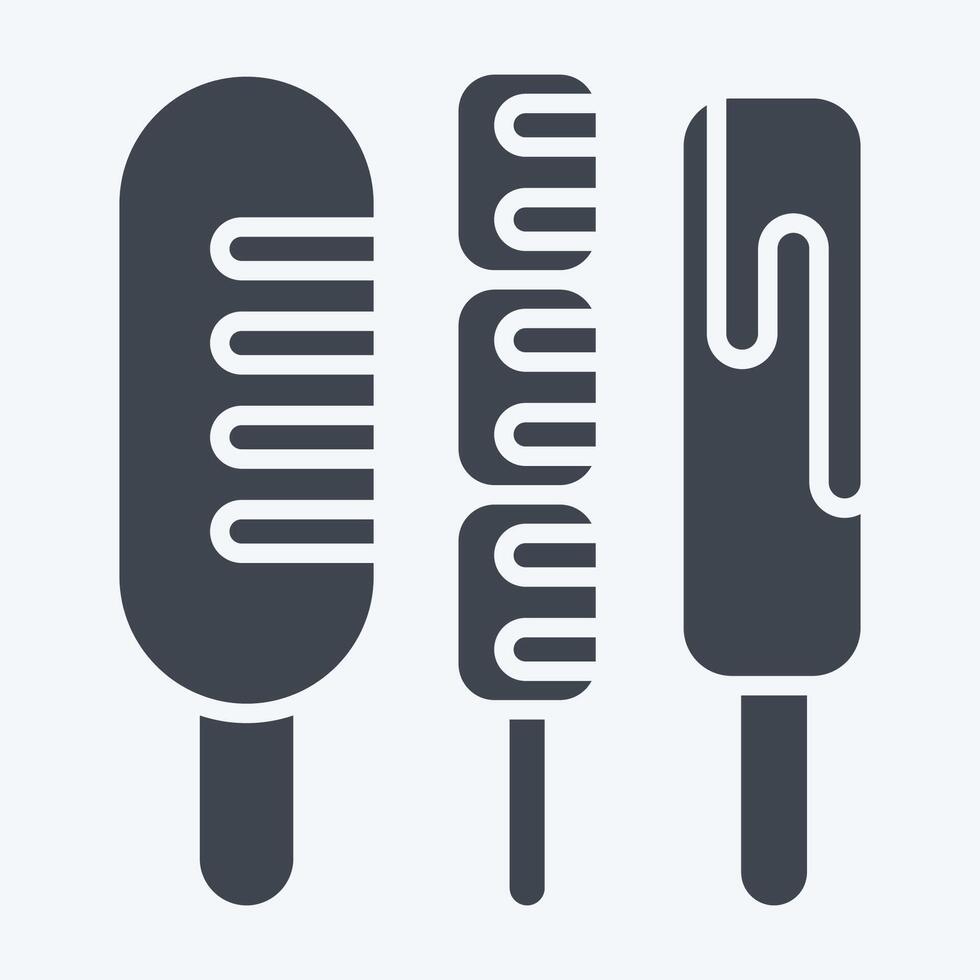 Icon Sausage. related to Fast Food symbol. glyph style. simple design editable. simple illustration vector