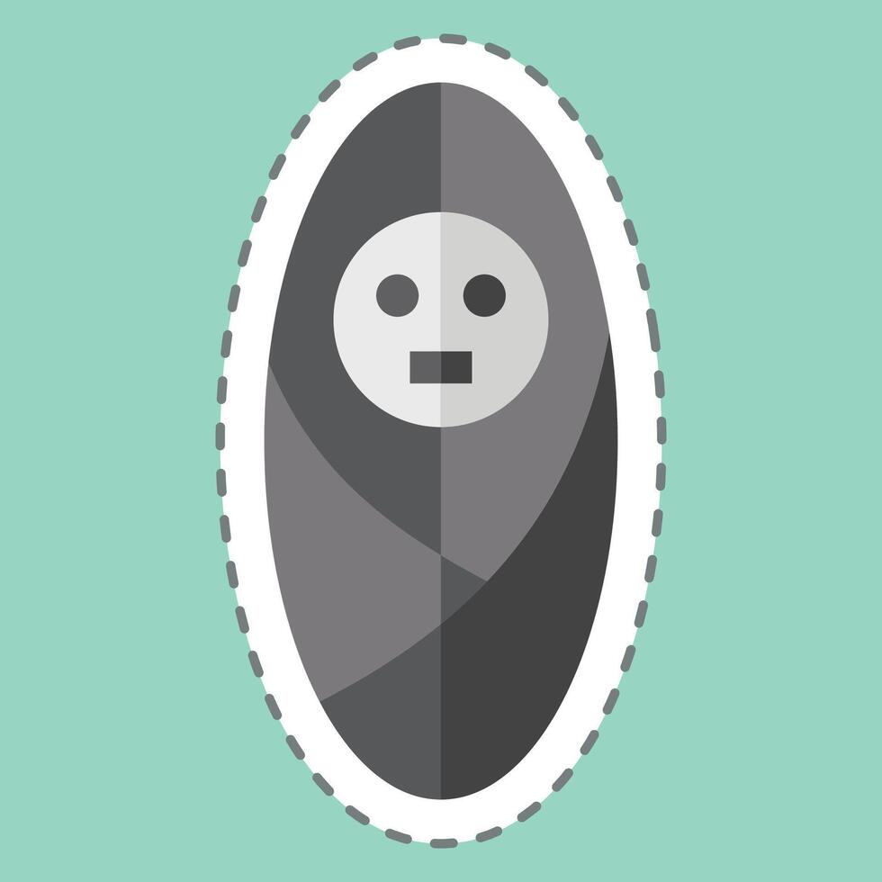 Sticker line cut Newborn. related to Medical symbol. simple design editable. simple illustration vector