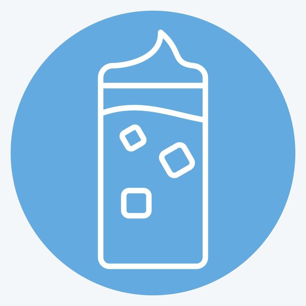 Icon Thai Tea. related to Cocktails,Drink symbol. blue eyes style. simple design editable. simple illustration vector