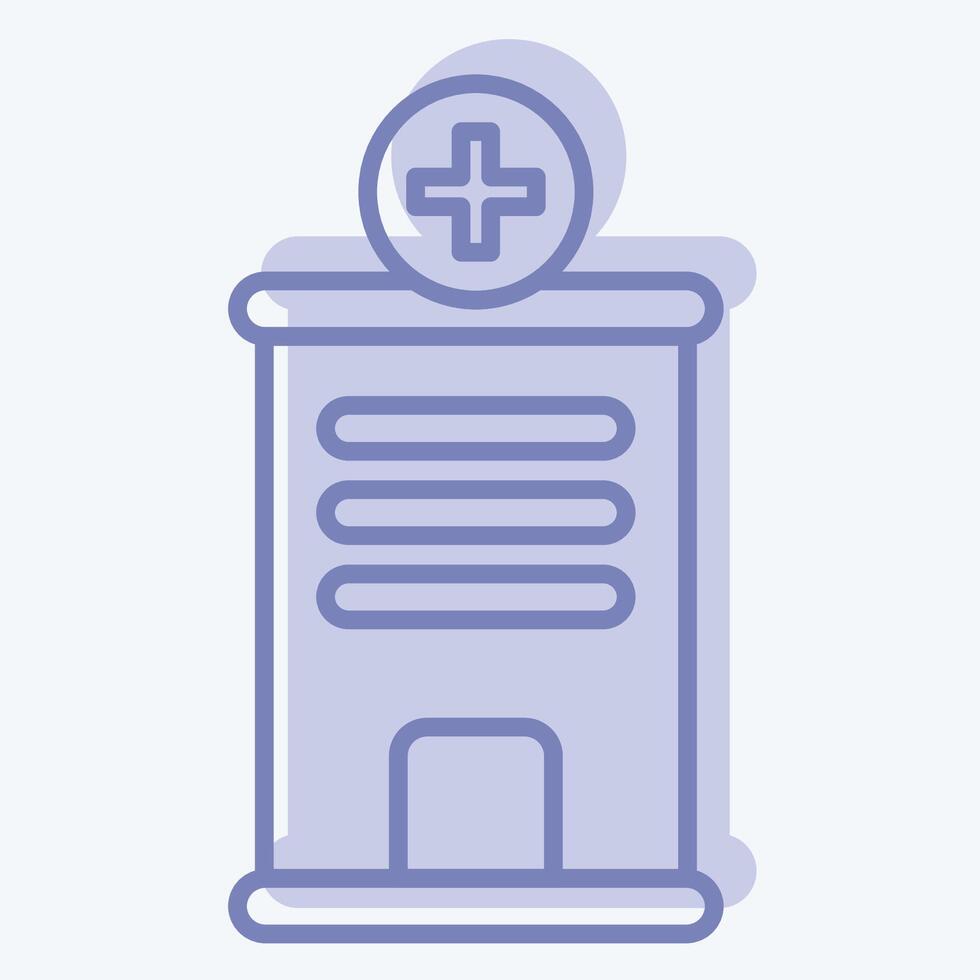 Icon Hospital. related to Medical symbol. two tone style. simple design editable. simple illustration vector