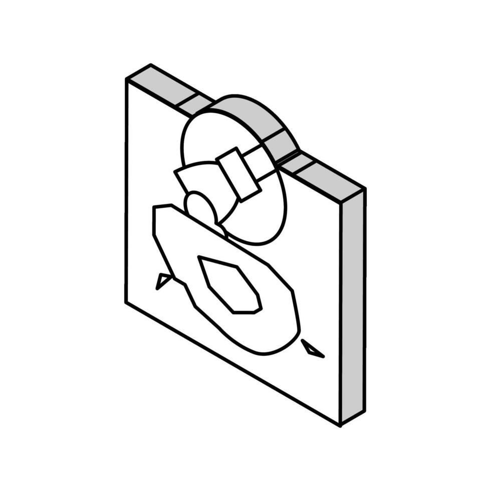 drywall repair isometric icon vector illustration