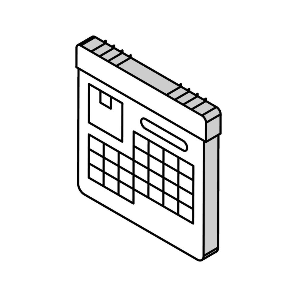 schedule delivery isometric icon vector illustration